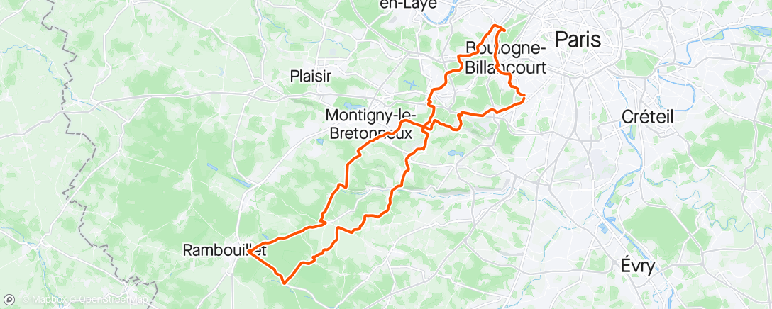 Map of the activity, Boulange ride 🥐