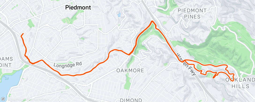 Map of the activity, Night Ride