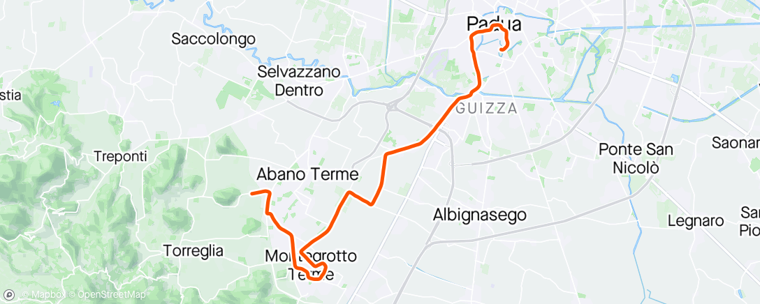 Map of the activity, Mezza Padova