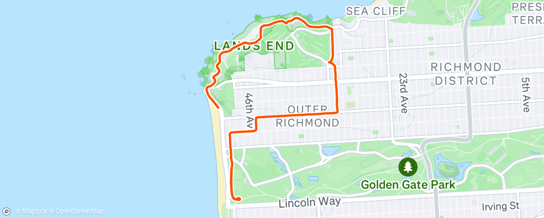 Map of the activity, Morning Walk