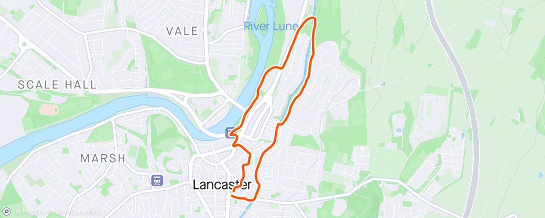 Kaart van de activiteit “Run Up Lancaster”