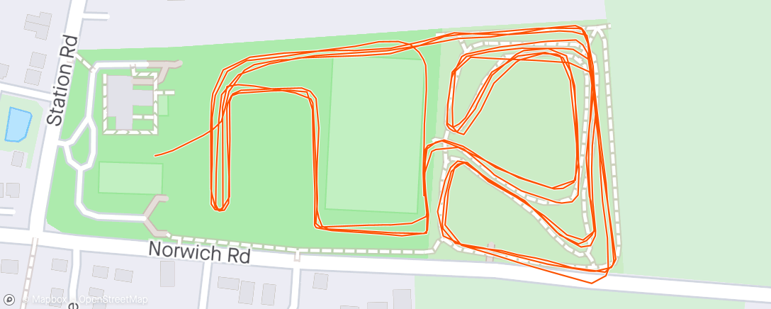 Map of the activity, Lingwood parkrun