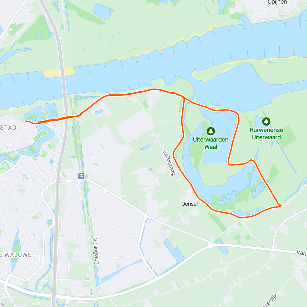 Map of the activity, Lekker uitwaaien