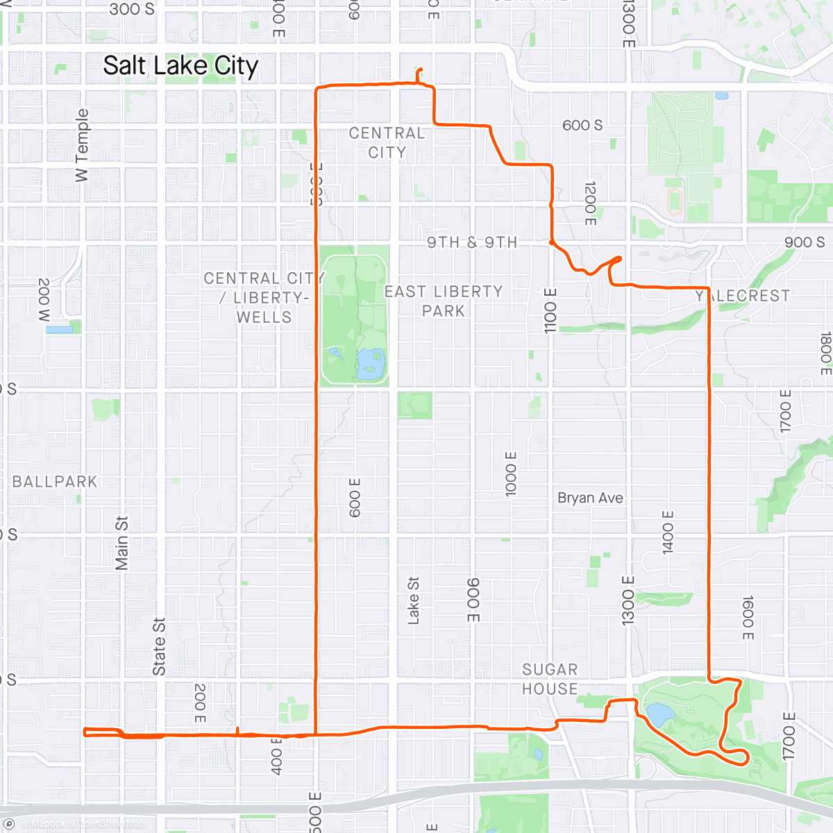 Map of the activity, Group riding.
