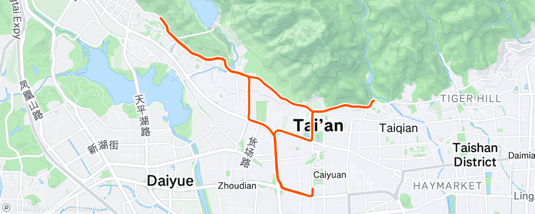 Map of the activity, Morning Run