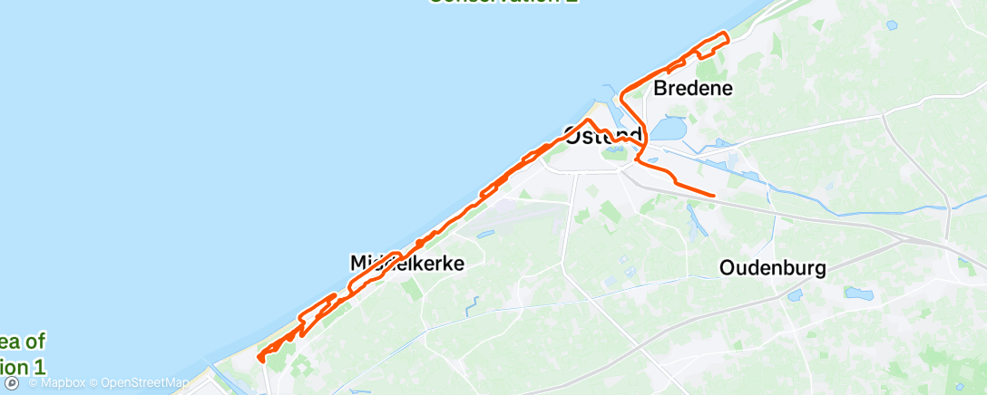 Map of the activity, Lunch Ride