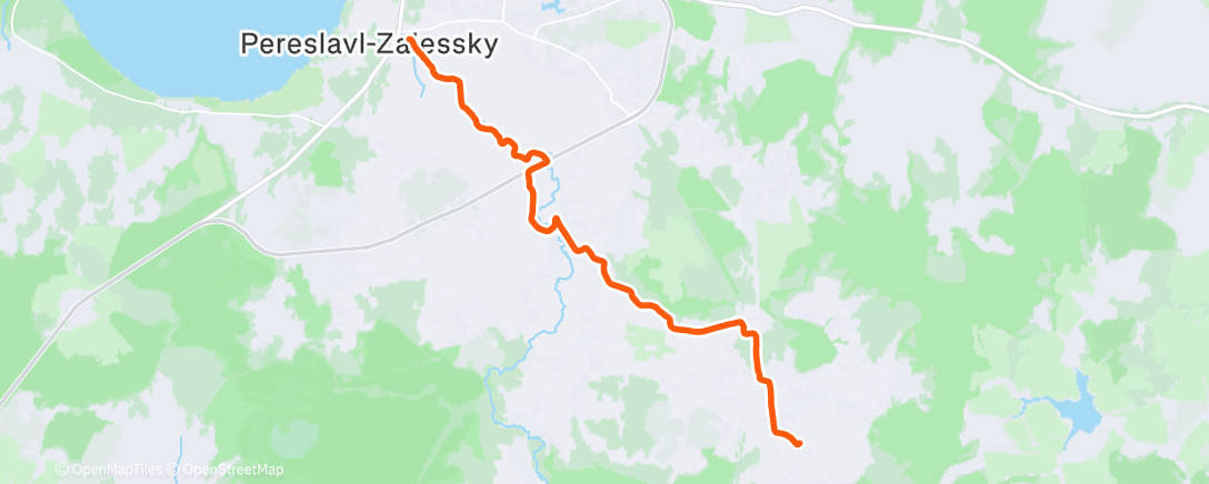 Map of the activity, Дневной забег