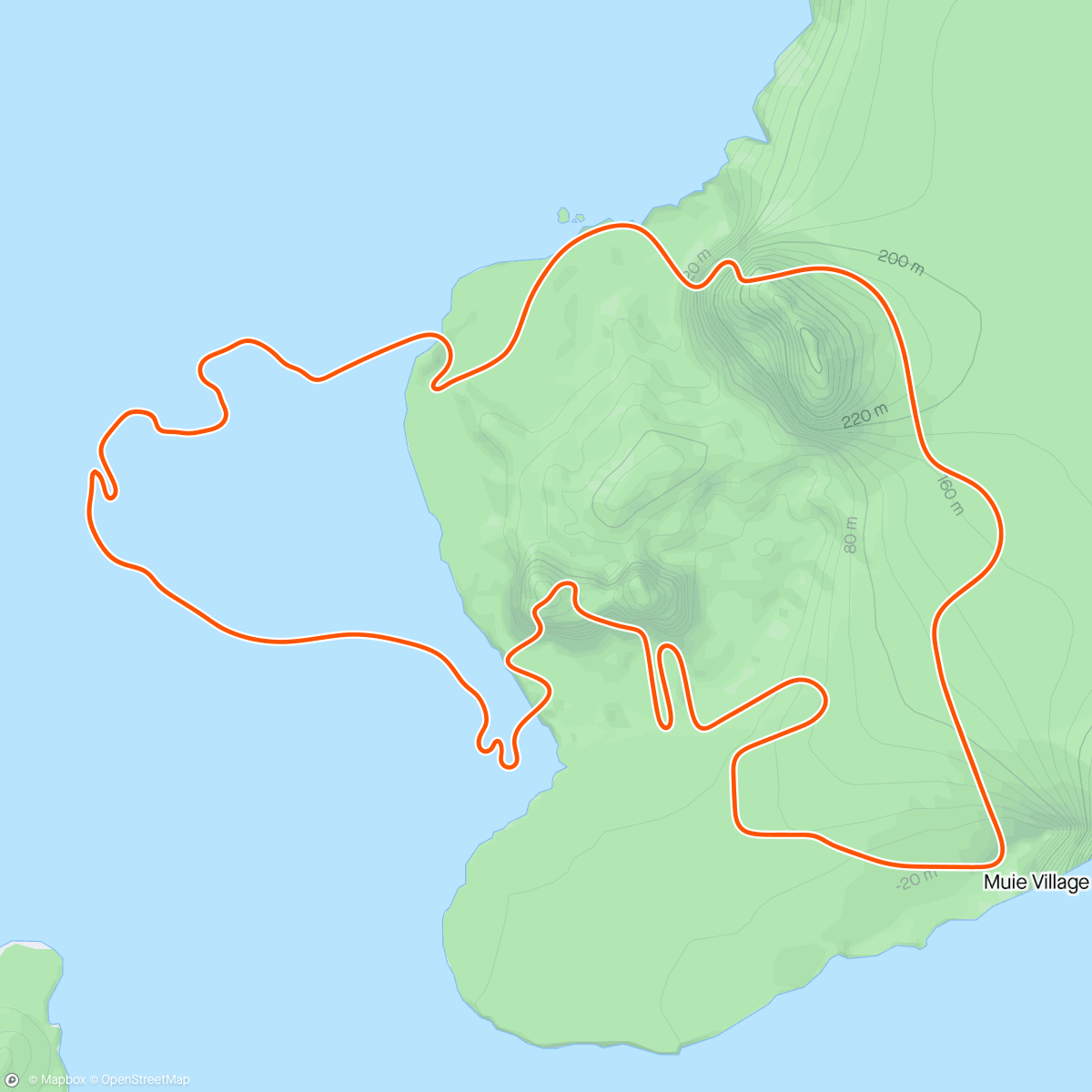 Map of the activity, Zwift - 1 hours to burn in Watopia