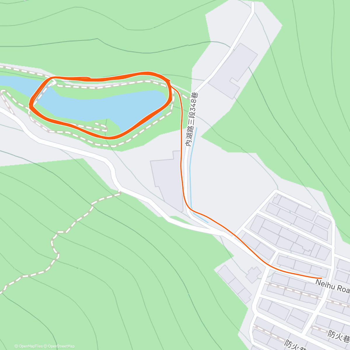 Map of the activity, W17D6 恢復～有氧跑2-4K(50m*5加速）