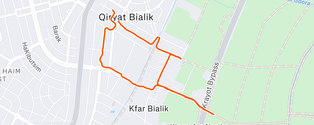 Карта физической активности (Ночная ходьба)