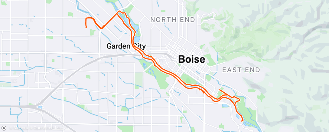 Map of the activity, Afternoon Mountain Bike Ride