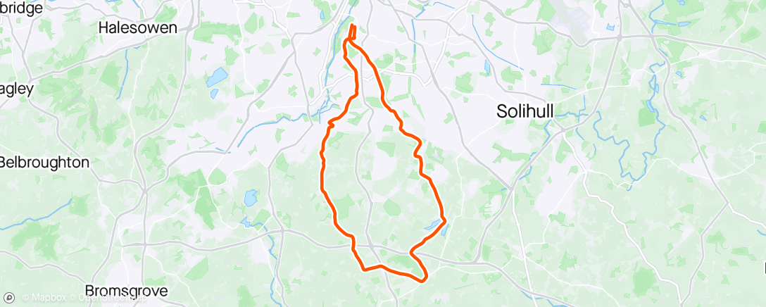 Map of the activity, Evening Ride