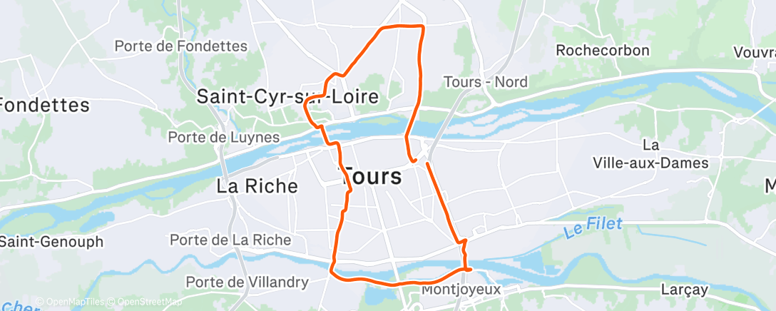 Map of the activity, Mittagslauf