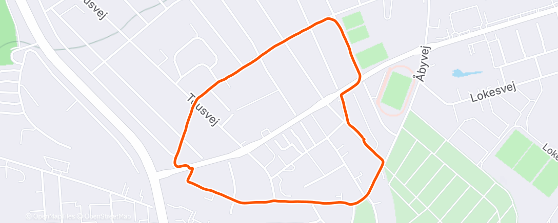 Map of the activity, Wednesday Morning Run