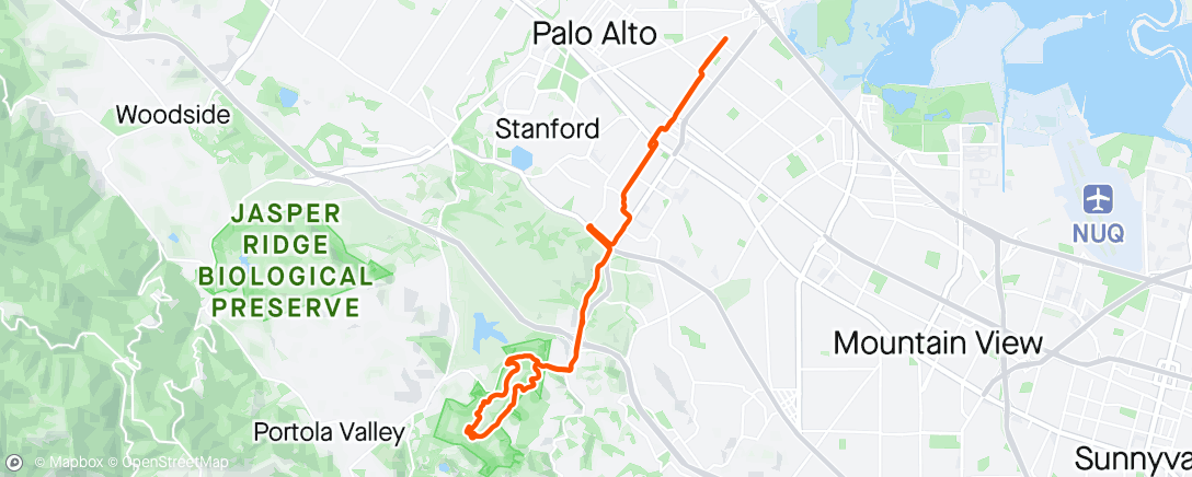 Map of the activity, Arastradero