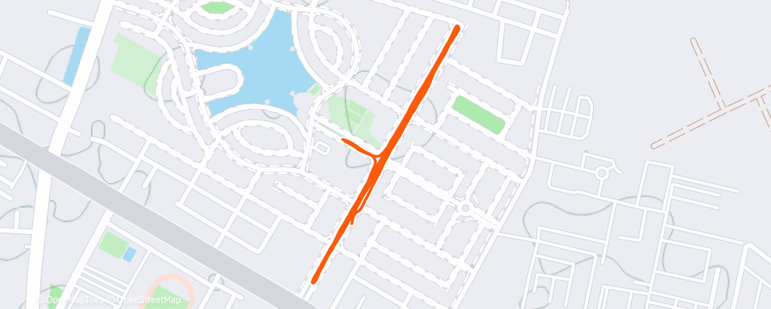 Map of the activity, Evening Run