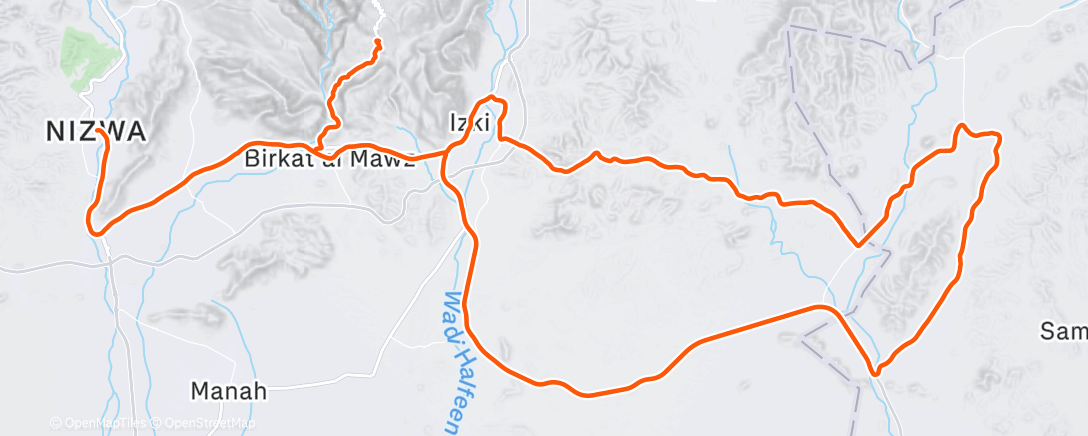 Map of the activity, Fahrt am Morgen