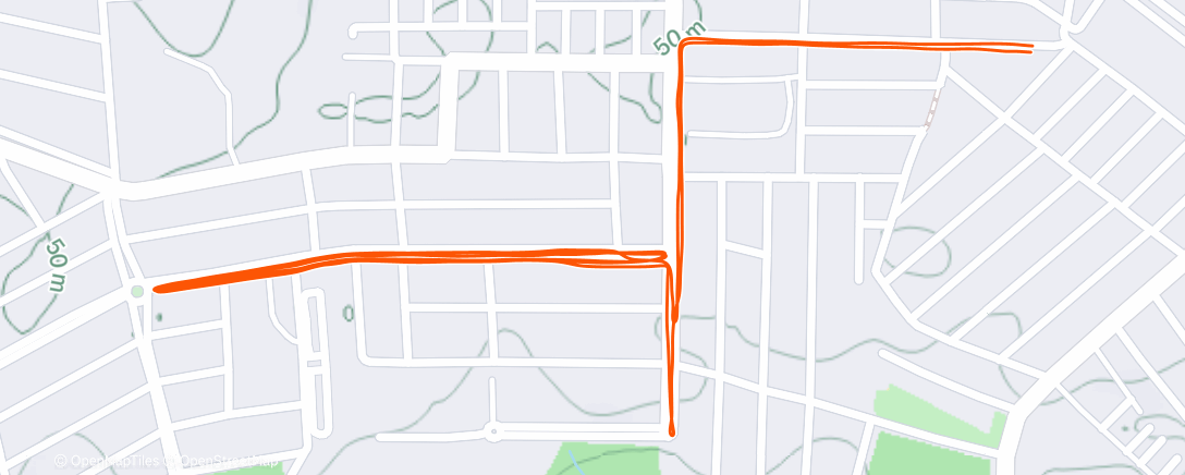 Map of the activity, Corrida ao ar livre