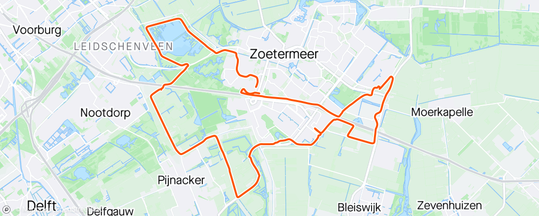 Map of the activity, Rond Zoetermeer.