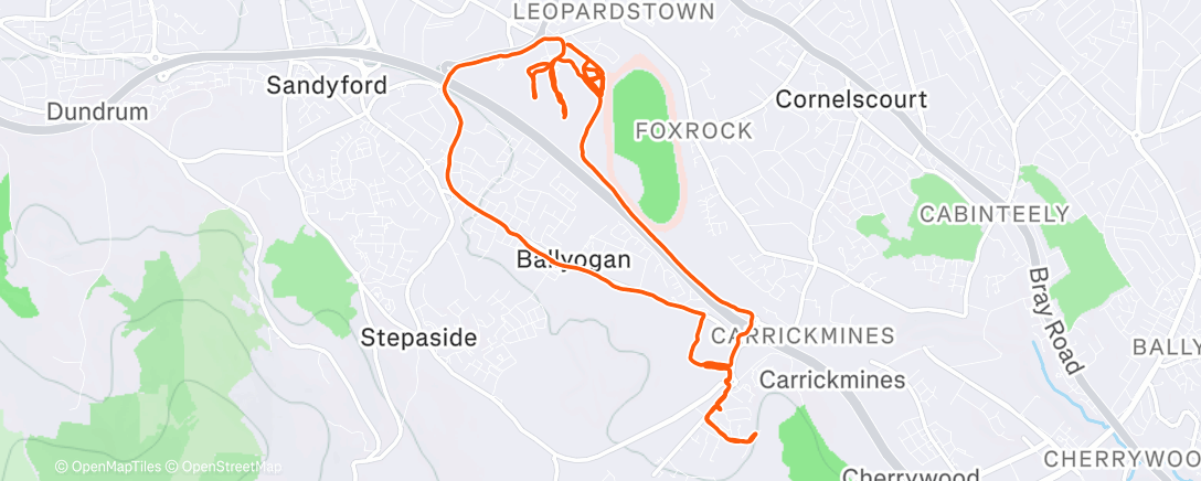 Map of the activity, Afternoon Ride