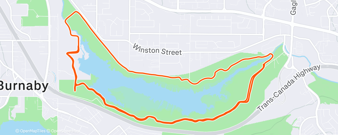 Map of the activity, Lunch Run