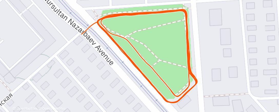 Map of the activity, Вечерняя прогулка