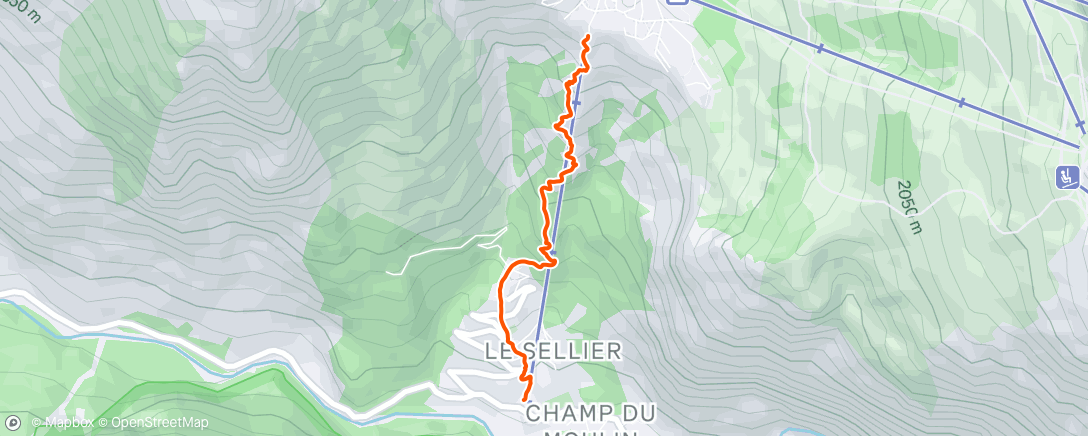 Map of the activity, Montée de Vénosc