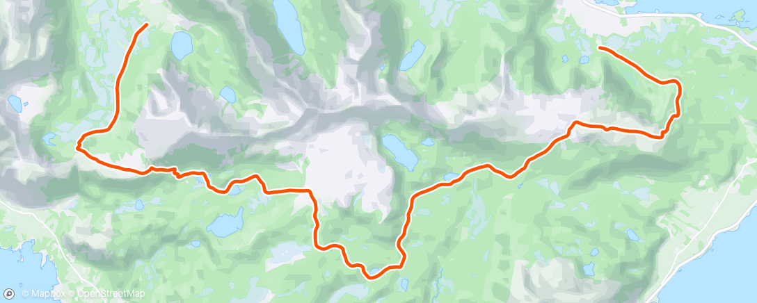 Map of the activity, Vatendalen - Nesse via Moan og Ørnheia