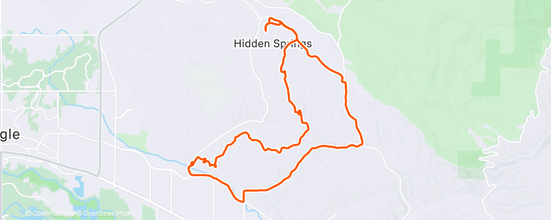 Map of the activity, Lunch Mountain Bike Ride
