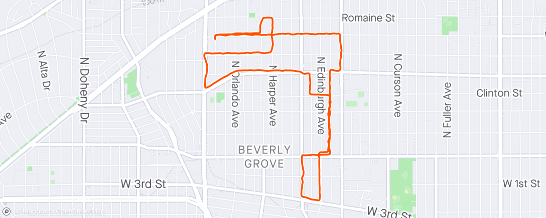 Map of the activity, 10/10 Running Weather