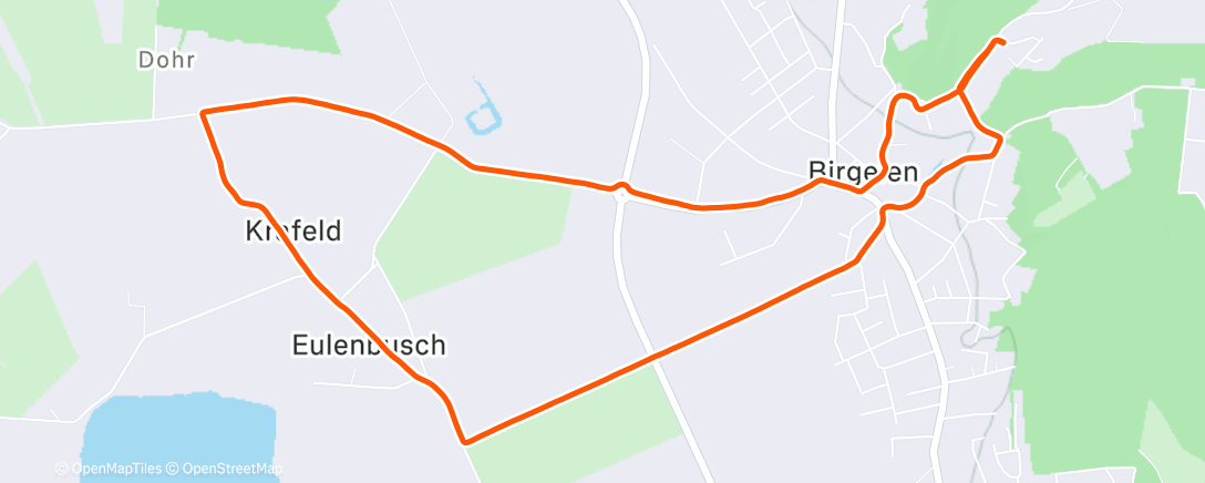 Map of the activity, Mittagslauf