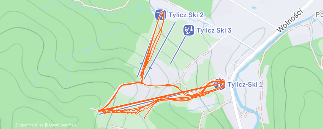 Map of the activity, Morning Alpine Ski