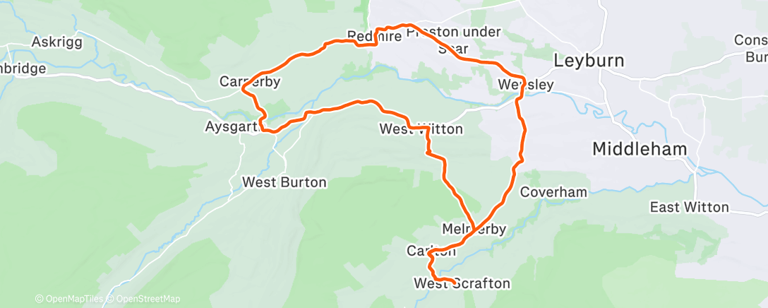 Map of the activity, Morning Ride