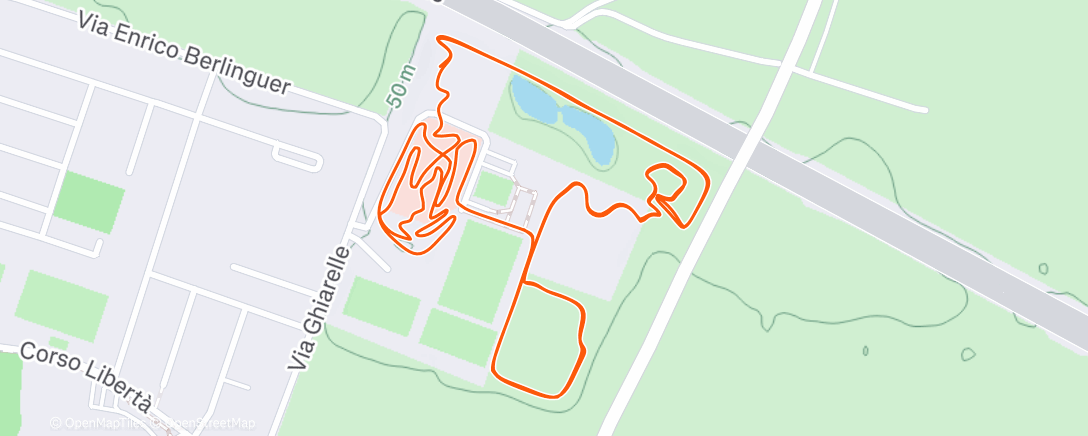 Map of the activity, Pedalata mattutina