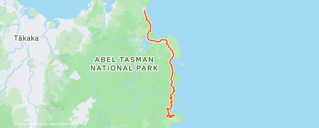 Карта физической активности (Abel Tasman)