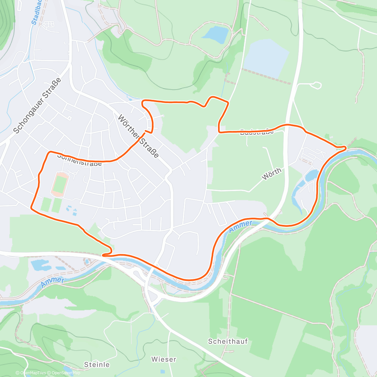 Map of the activity, Lockerer DL zur fitbox, dort EMS Kraft