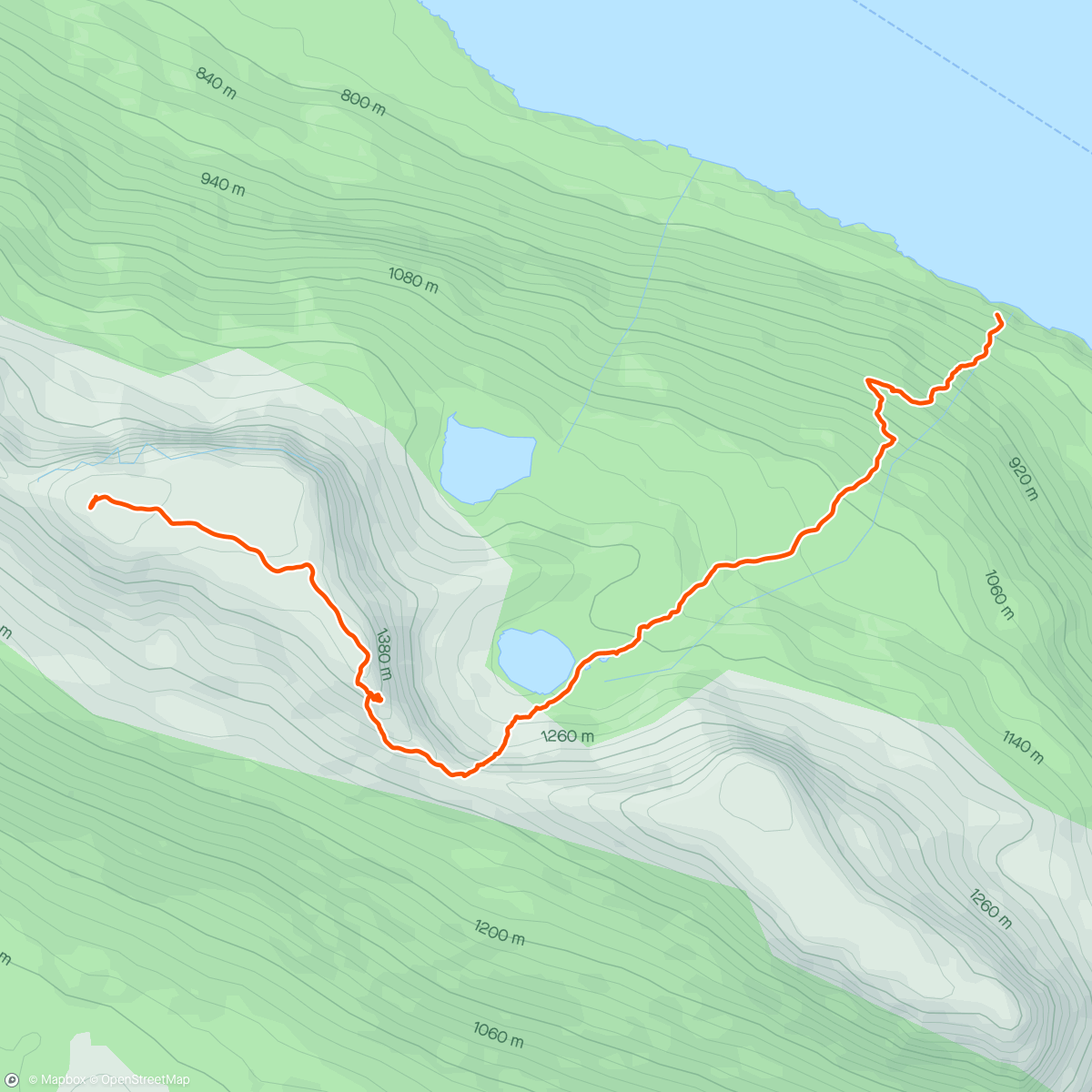 Map of the activity, Mt Olympus
