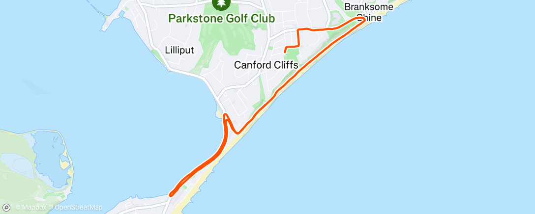 Map of the activity, Afternoon Run