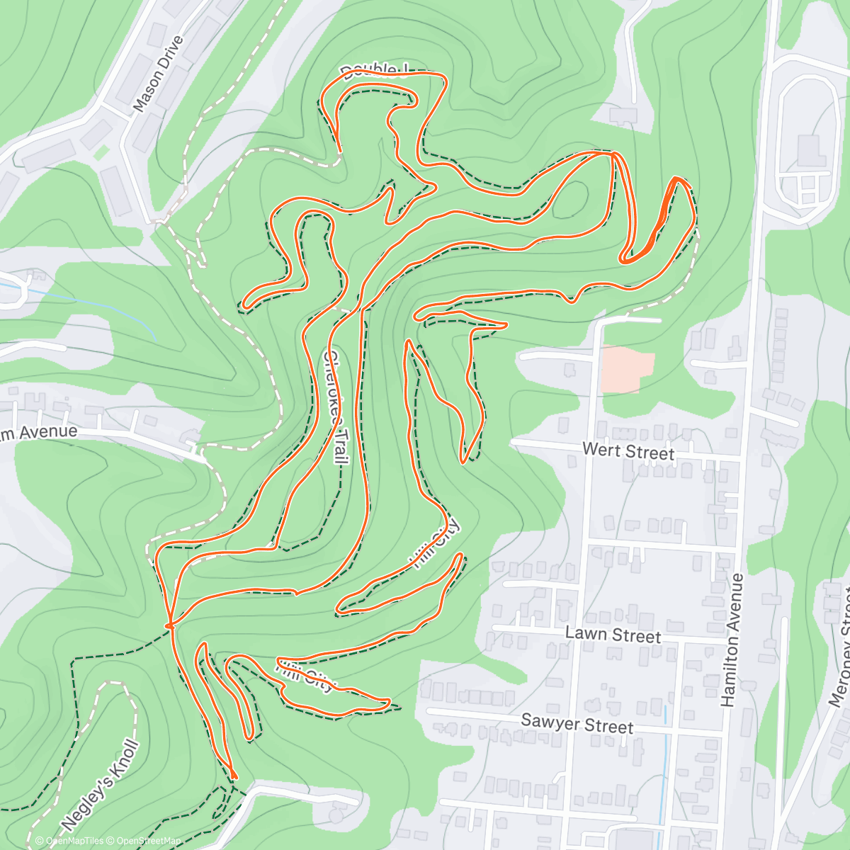 Map of the activity, Morning Run