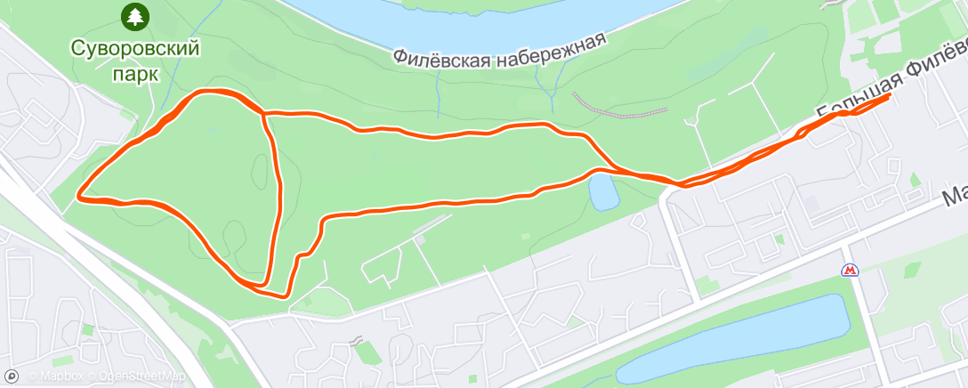 Map of the activity, Утренний забег