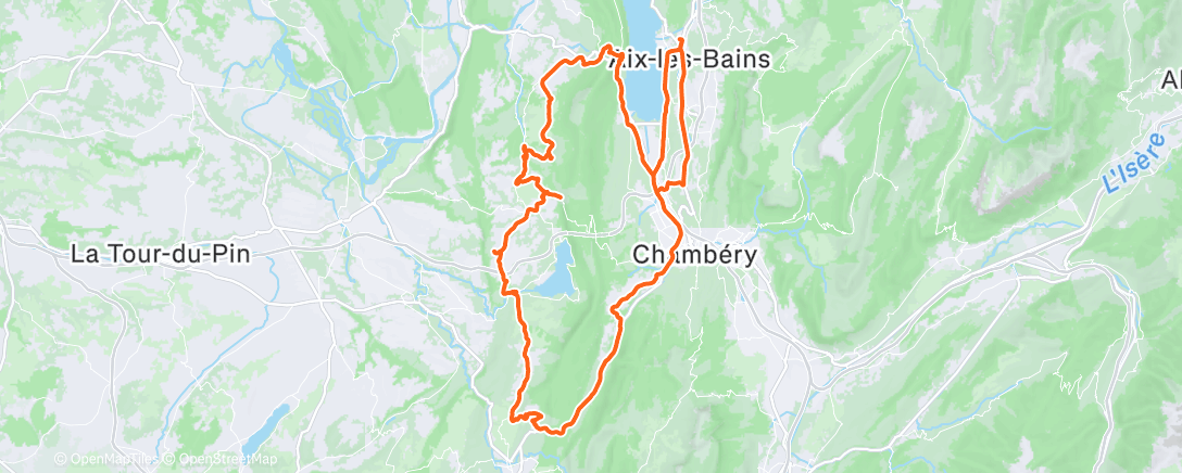 Map of the activity, Vélo