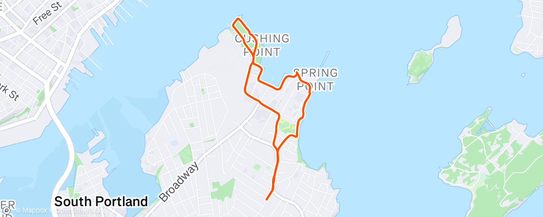 Map of the activity, Evening Walk