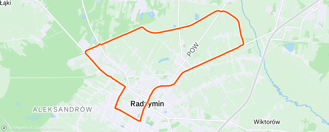 Map of the activity, Night Run