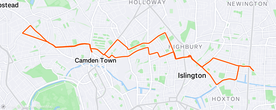 Map of the activity, Afternoon Ride