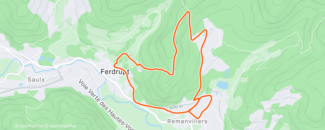 Map of the activity, Petit footing en famille