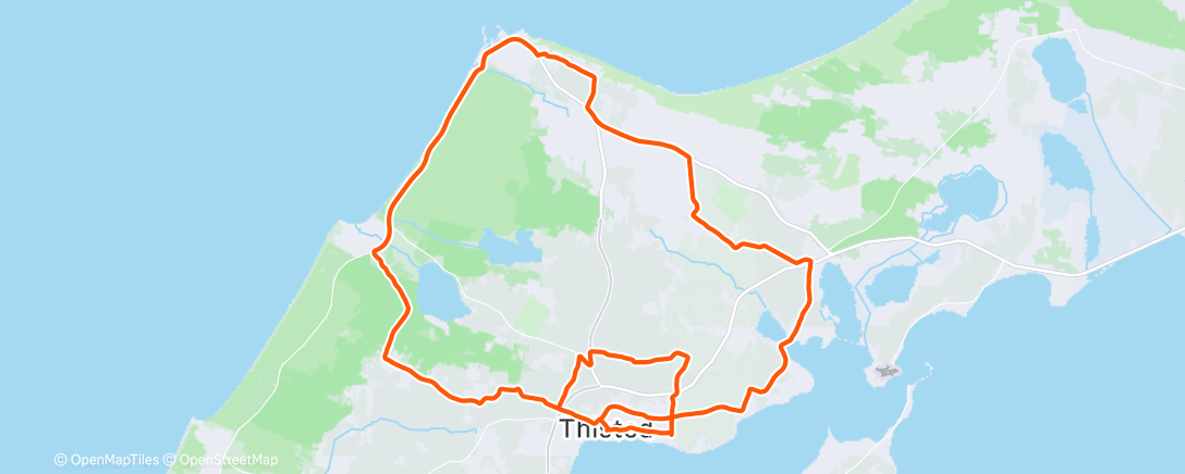 Map of the activity, Cycling