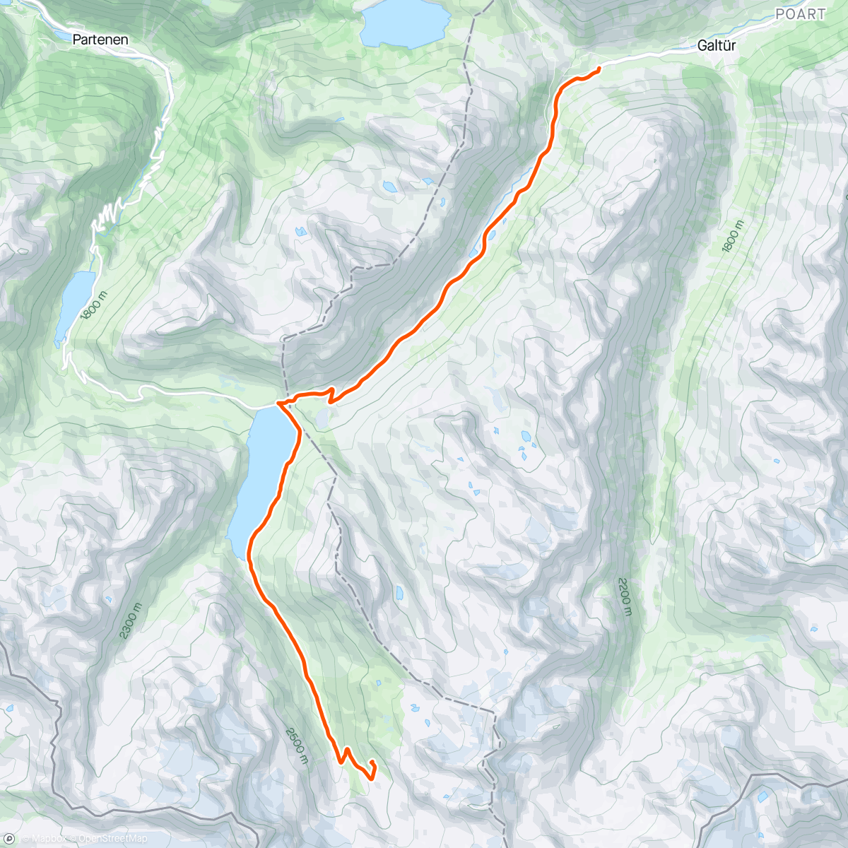 Map of the activity, Silvretta day 6