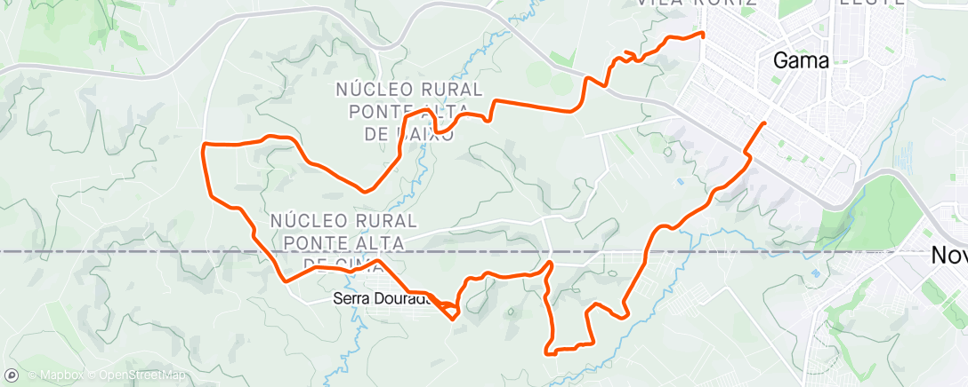 Map of the activity, Pedalada em mountain bike elétrica na hora do almoço