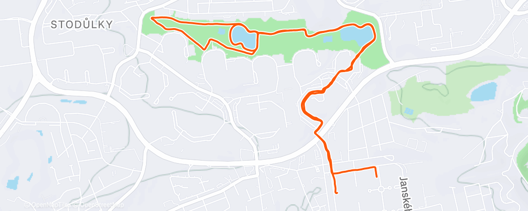 Map of the activity, Afternoon Run