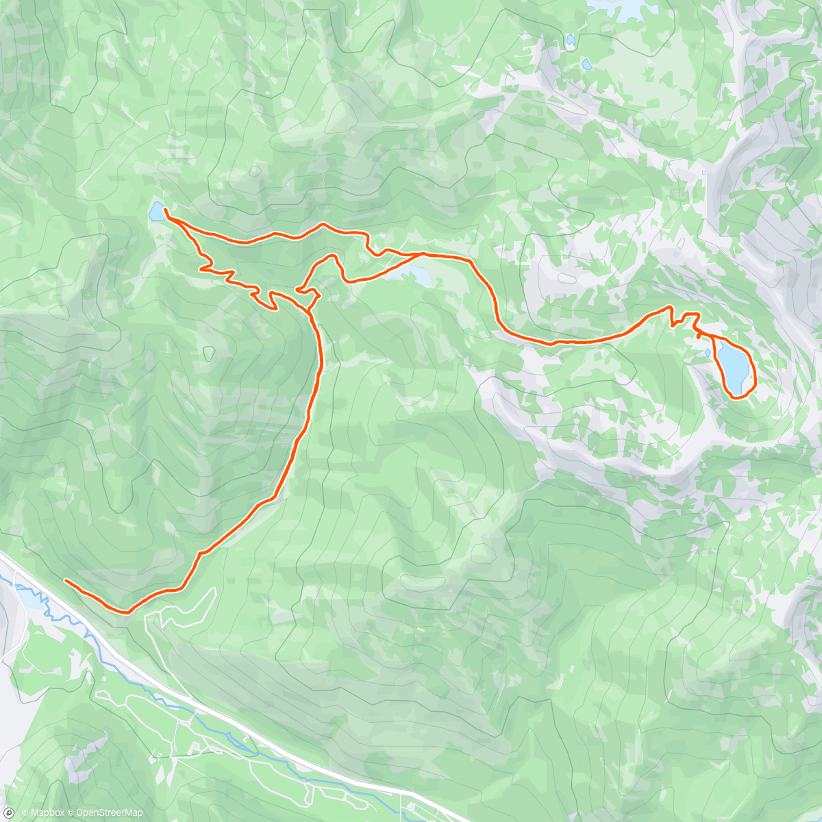 Map of the activity, Dog and Desolation Lakes